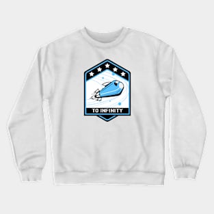 To Infinity Spaceship Space Crewneck Sweatshirt